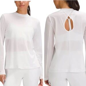 Lululemon Keyhole Mesh Long-Sleeve Shirt Size 4